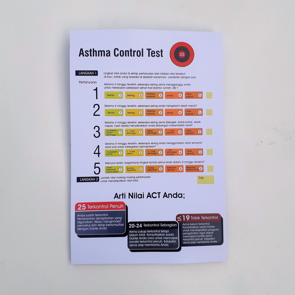 GROSIR Poster Asthma Control Test, Poster Asma Kontrol Tes, Poster ACT