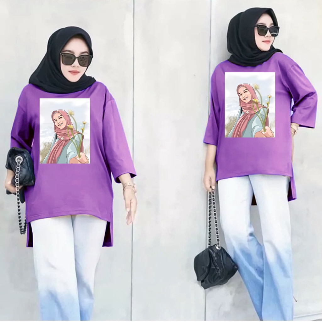 GSC - Long Tunik ANIME 020 / Tunik wanita dewasa / tunik jumbo / kaos tunik terbaru