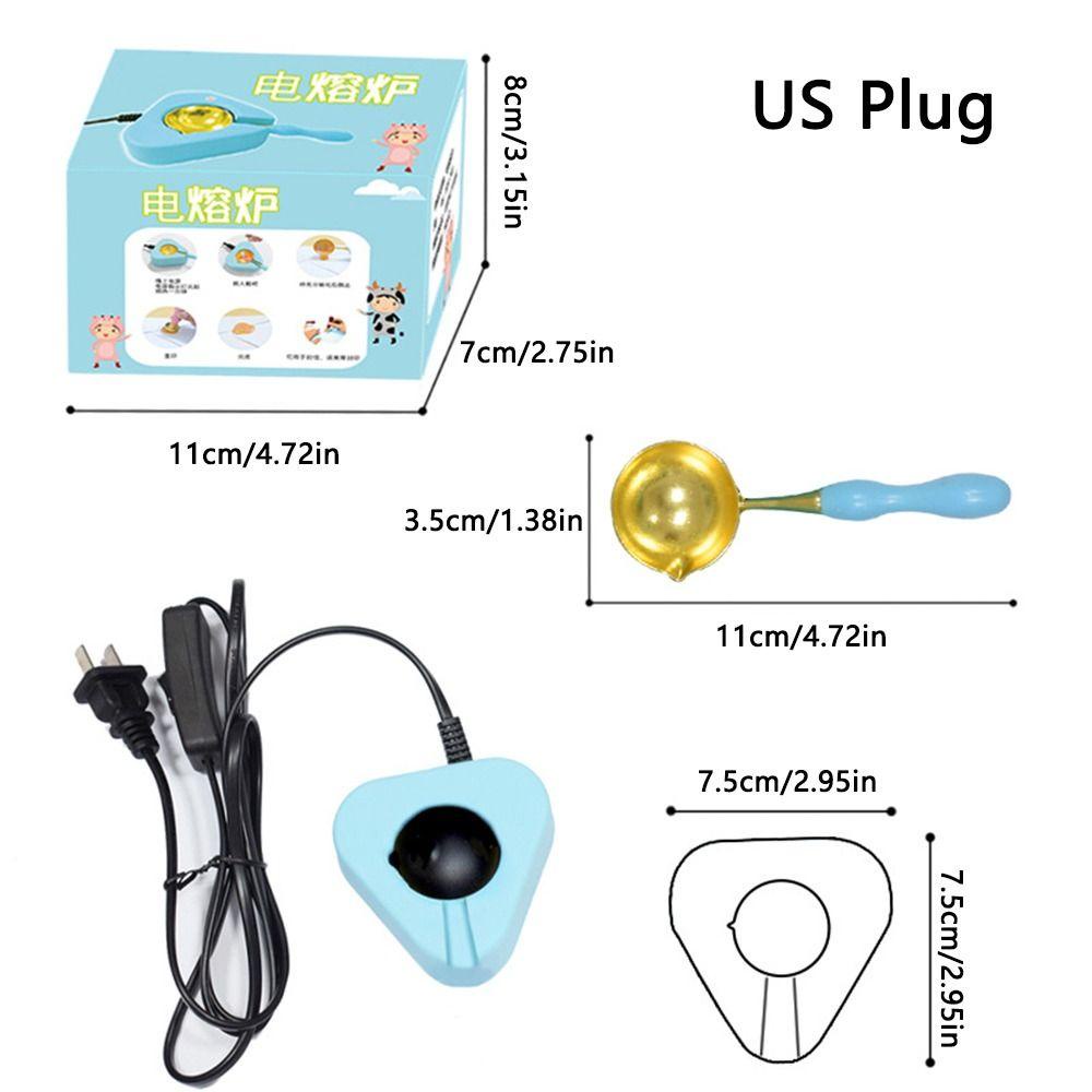 Chookyy Sealing Wax Pot Vintage Beads Stick Heater Pemanas Lilin Dengan Sendok Wax Melting Tungku
