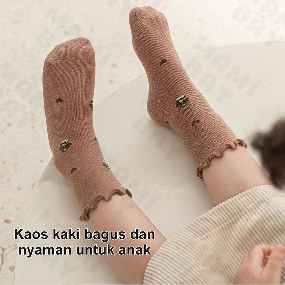 OKEYI Kaos kaki bayi anti slip/kaos kaki panjang bayi lucu 0-3 tahun