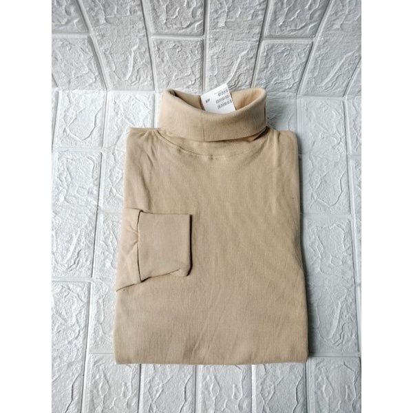 turtlenek kaos rib premium/rib kerah tinggi