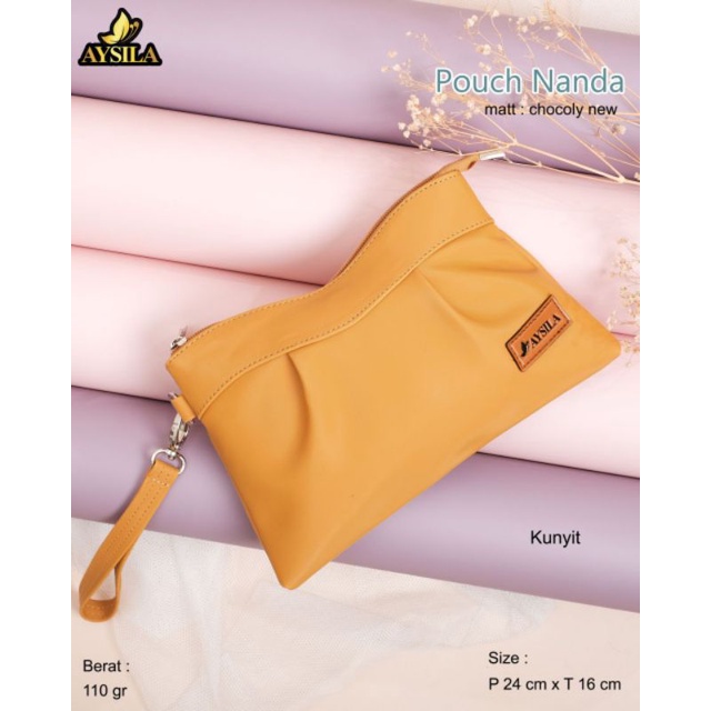 POUCH NANDA ORIGINAL BY AYSILA BAHAN CHOCOLY ANTI AIR WATERPROOF PREMIUM