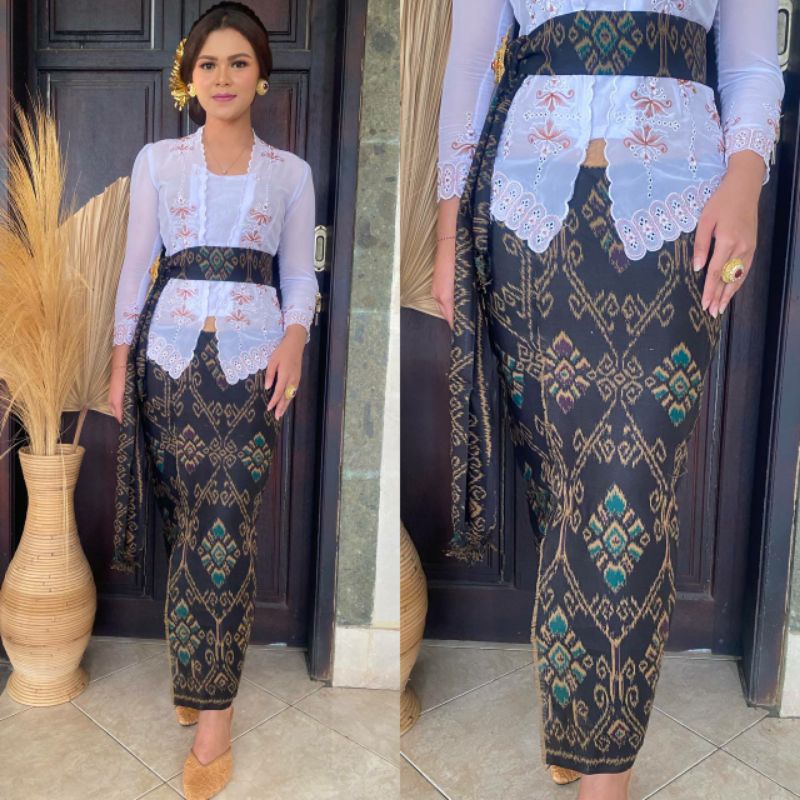 Kebaya Bali By Ani Kamen Endek Katun + Selendang