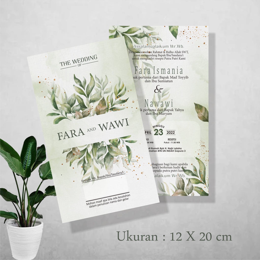 UNDANGAN Pernikahan 1 LEMBAR P