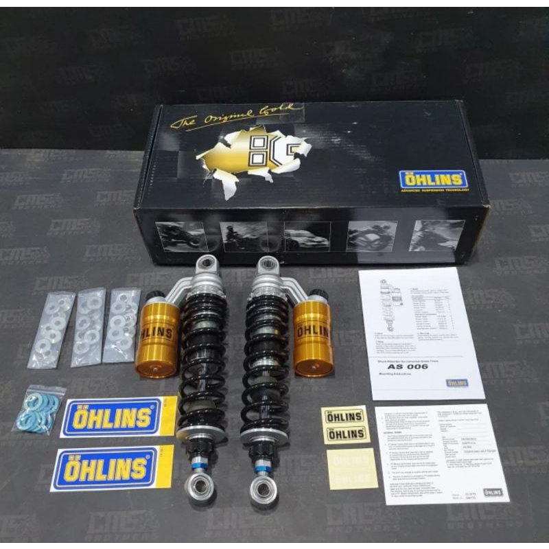 shock sok shok Shockbreaker Shock Ohlins As 006 for Harley davidson Sportster Black