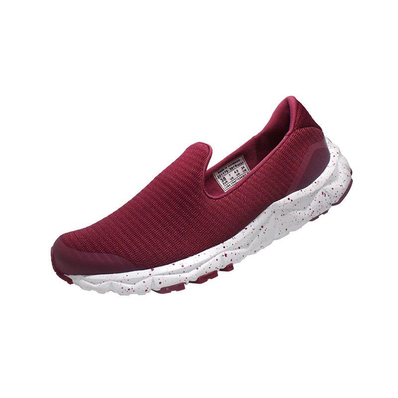Sepatu League Cewe Slip On Merah Maroon Luna Craftedknit Sneakers Running Shoes Wanita Original