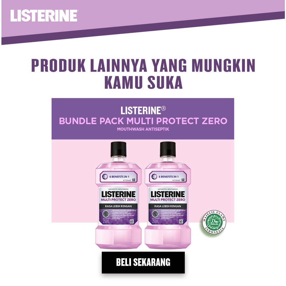 LISTERINE Multi Protect Zero Antiseptic Mouthwash / Obat Kumur Antiseptik 250 ml - No Alcohol