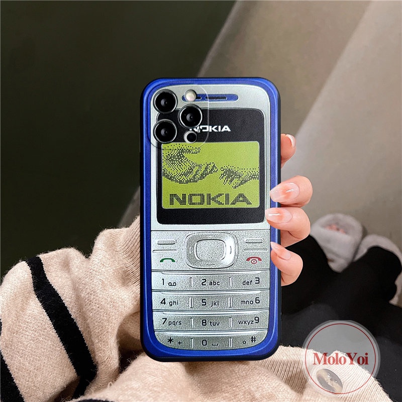 NOKIA Soft Case Bahan Silikon TPU Gaya Retro Untuk IPhone 11 7 8 Plus 12 13 Pro Max X XS Max 6 6s Plus XR SE 2020