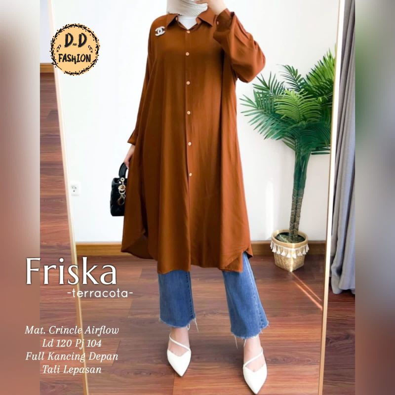 FRISKA LONG TUNIK JUMBO BAJU WANITA TERBARU