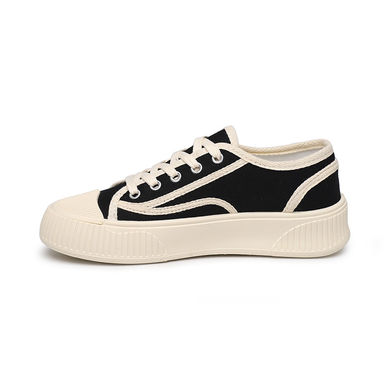[GROSIR][COD] SEVEN_DAY SEPATU KANVAS WANITA KOREA IMPORT CASUAL SPORT SHOES HITAM FQ-58