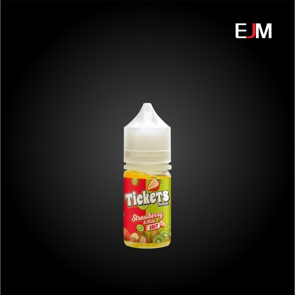 ORIGINAL 100% LIQUID TICKETS STRAWBERRY KIWI 35MG BY BREW X EJM