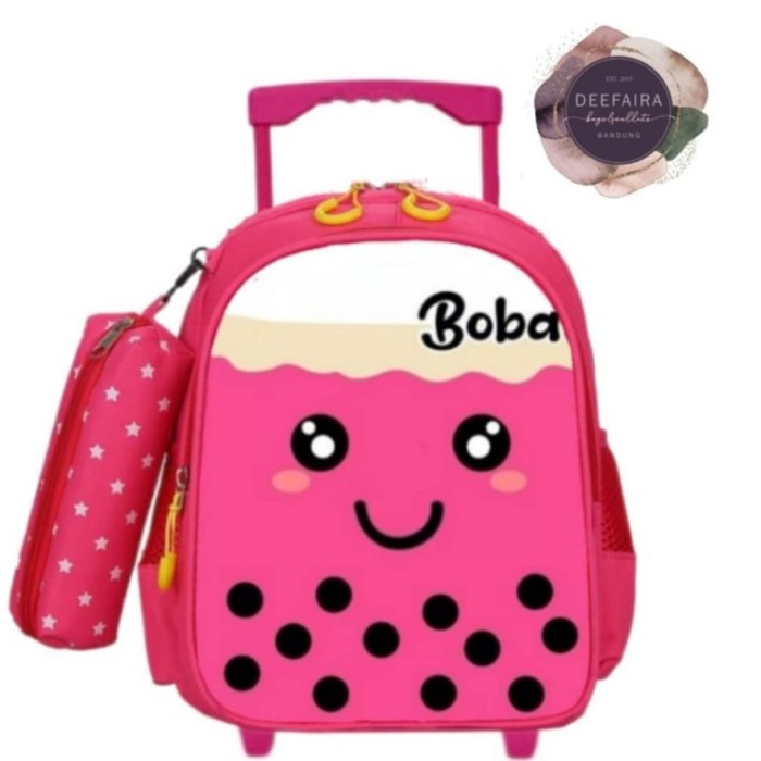 Tas Koper Tas Sekolah Anak Perempuan Boba Tas Troli Anak Tas Koper Anak Sd Tk