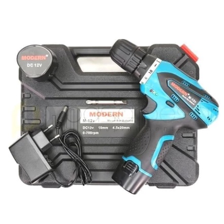 Modern Bor Cordless Drill Tangan M-12 V / Bor Baterai Charger Cas M12V