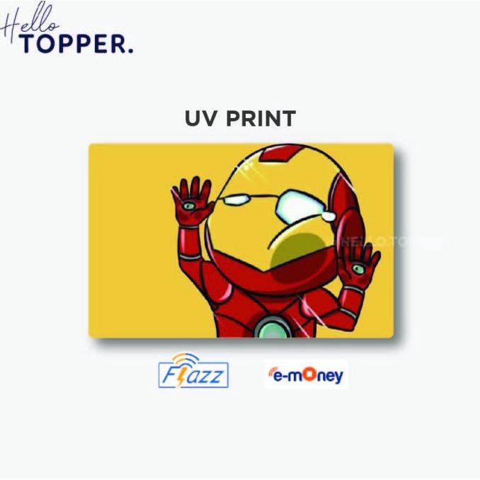 eMoney Flazz Lucu Kartu e-Money Lucu Cetak eToll Flazz BCA - Iron Man