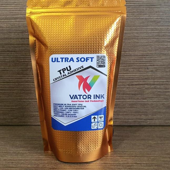 

VATOR TPU ULTRASOFT 500gr CRYSTAL DTF ADHESIVE LEM SABLON PLASTISOL