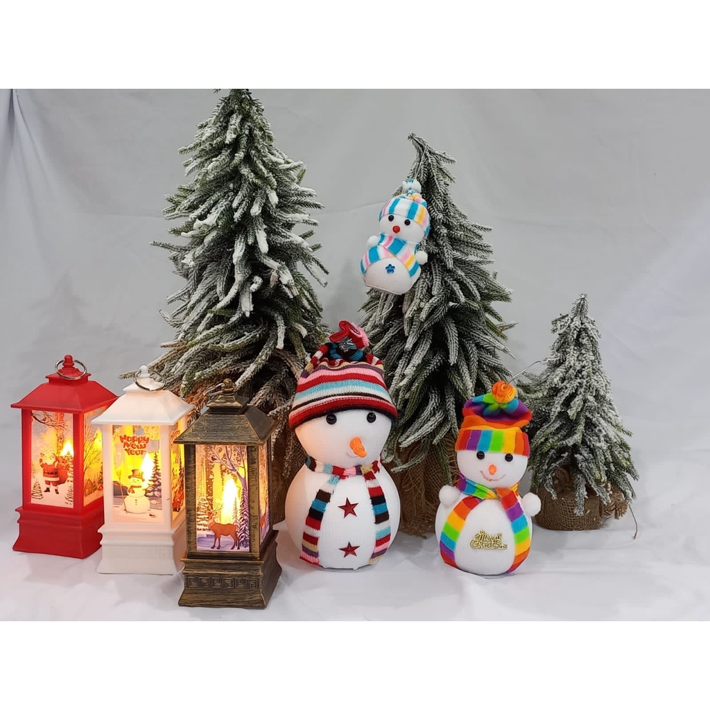 NEW-SHENAR BONEKA SNOWMAN SET 3IN1 Boneka Natal Christmas Snowman Hadiah Hampers Boneka Natal