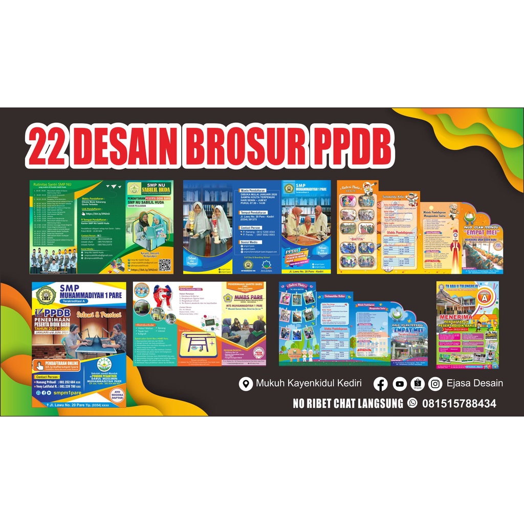

21 TEMPLATE DESAIN BROSUR PPDB SEKOLAH