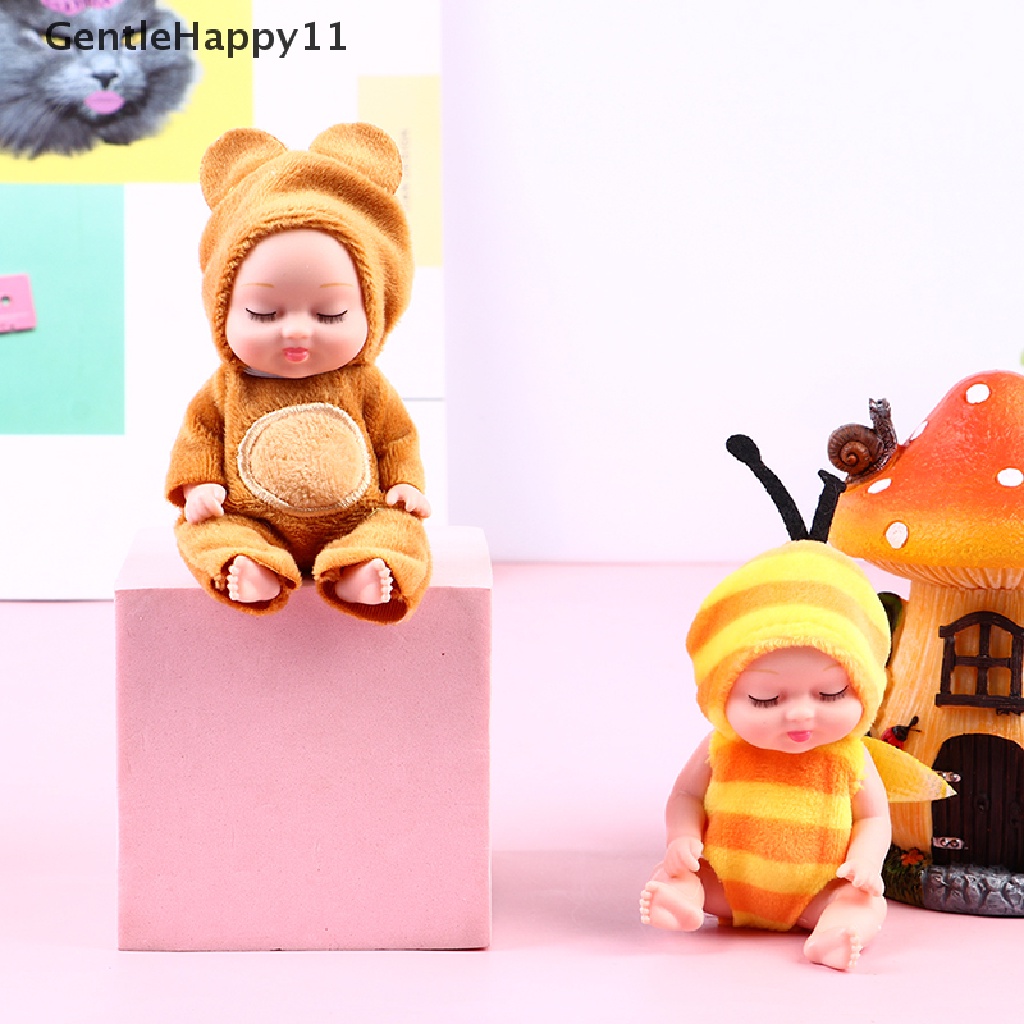 Gentlehappy 1pc Mainan Boneka Bayi Tidur Tinggi 3.5 &quot;