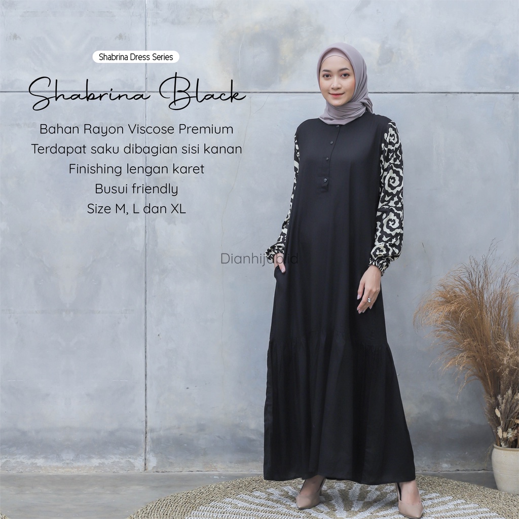 Gamis Dewasa Homey Dress Shabrina Series By Dianhijab.id - Bahan Rayon Viscose Premium Gamis Dewasa Luxury Gamis Pengajian Adem Nyaman Dipakai - Bisa COD