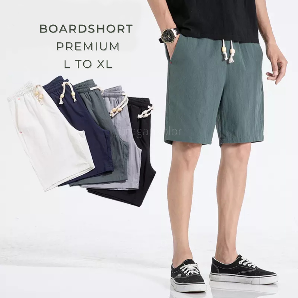 Celana Pendek Boardshort Pria Premium Short Pants Cowok Polos