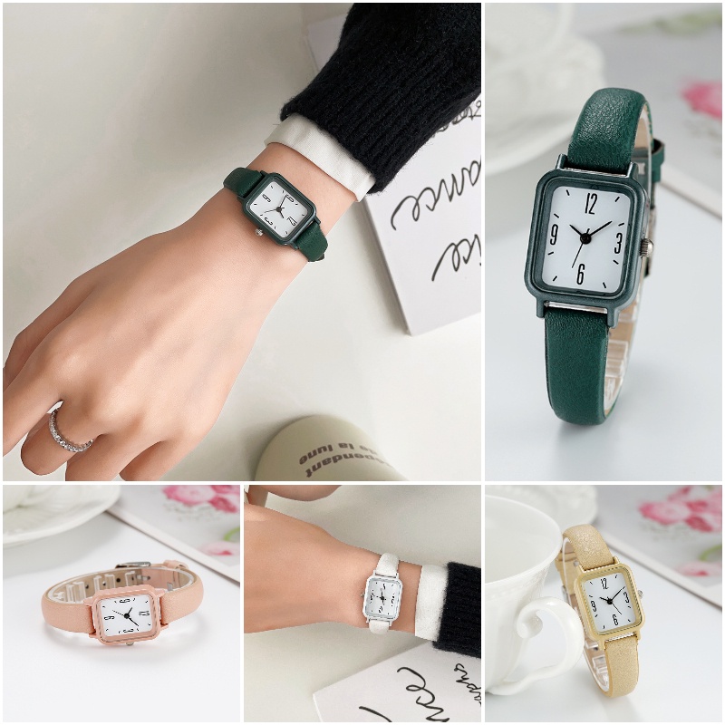 Jam Tangan Wanita A0197jam tangan kulit persegi