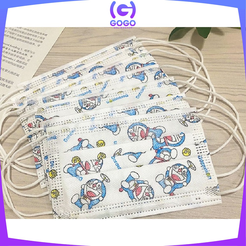 GOGO-C262 Masker Anak 3 Ply Karakter Isi 50Pcs Kids Face Mask Masker Earloop 3Ply Masker Disposable