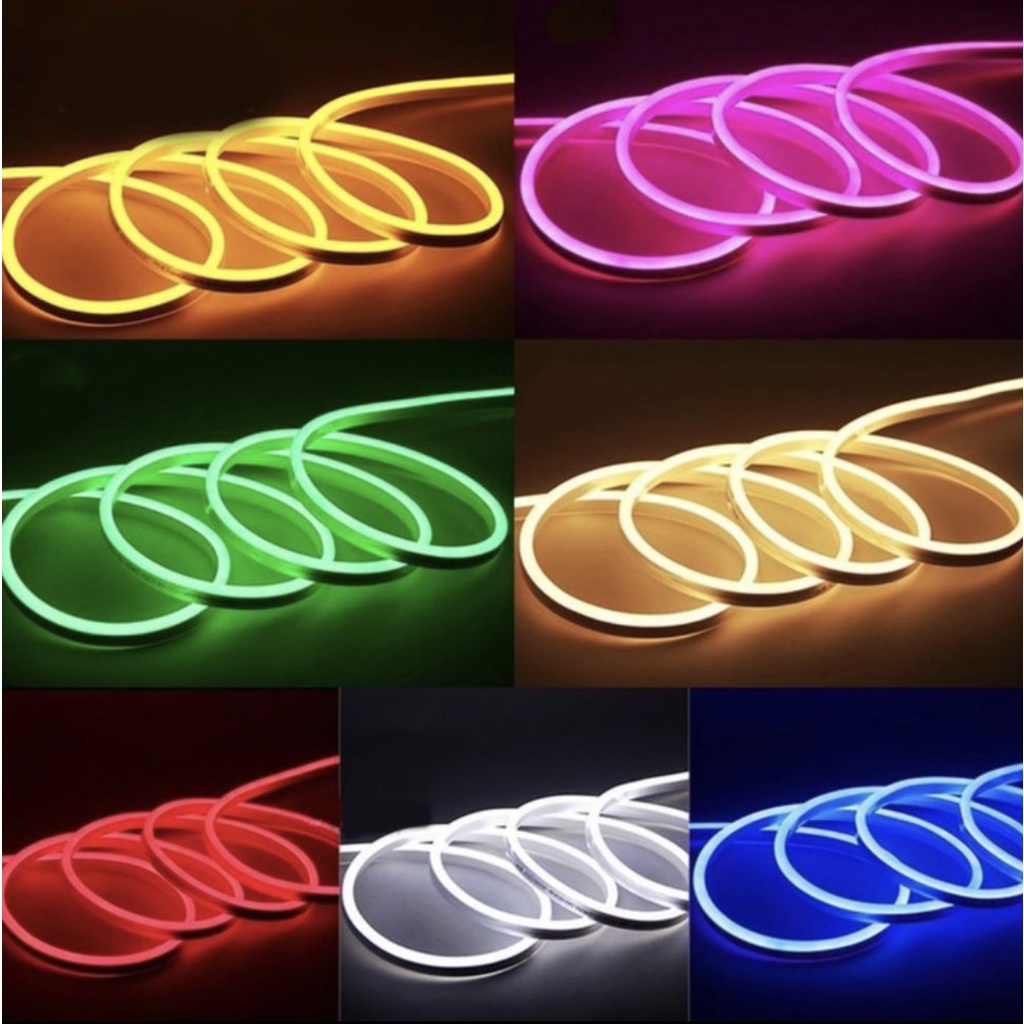 LAMPU LED NEON FLEX LED STRIP FLEXSIBEL 220V IP65 5 METER