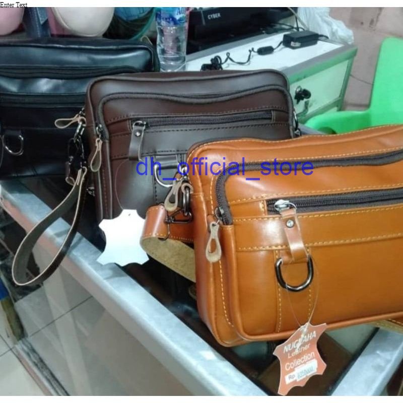 NEW PROMO - Tas Selempang pria kulit asli sapi full up premium 3carapakai di selendang jinjing gengg