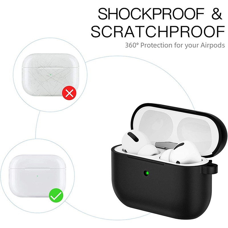 Casing Soft Case Silikon Anti Air / Hilang Dengan Kait Untuk Iphone / Airpods Pro 2