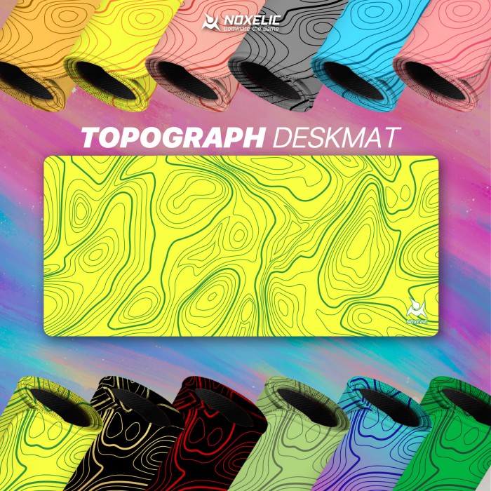 Noxelic TOPOGRAPH Gaming Mousepad Deskmat - Desk Mat Alas Mouse Pads