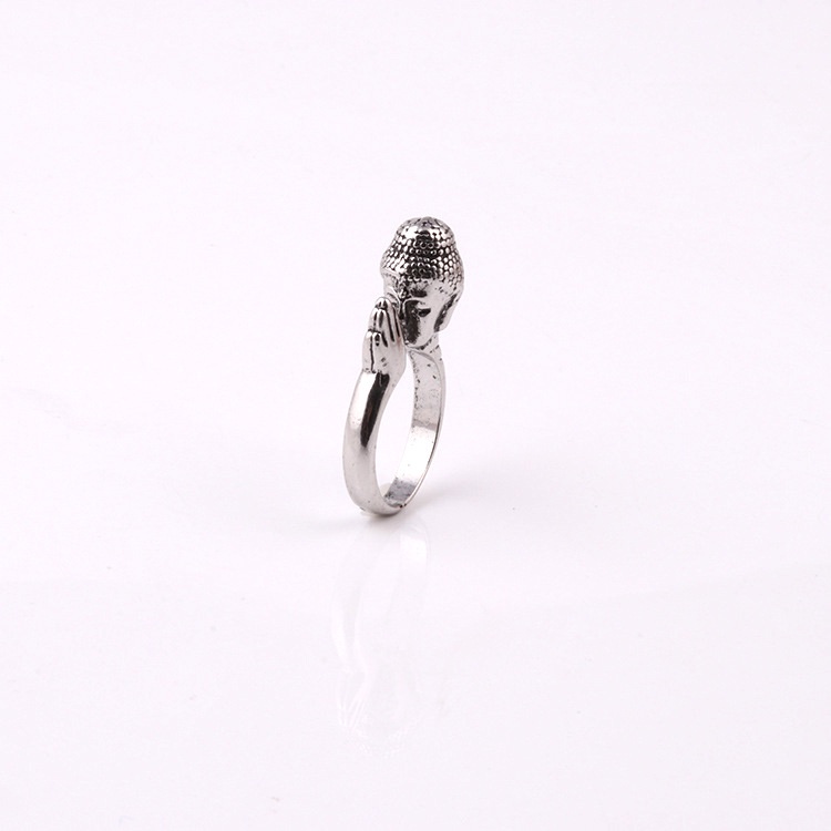 Cincin Kepala Buddha Model Terbuka Dapat Disesuaikan