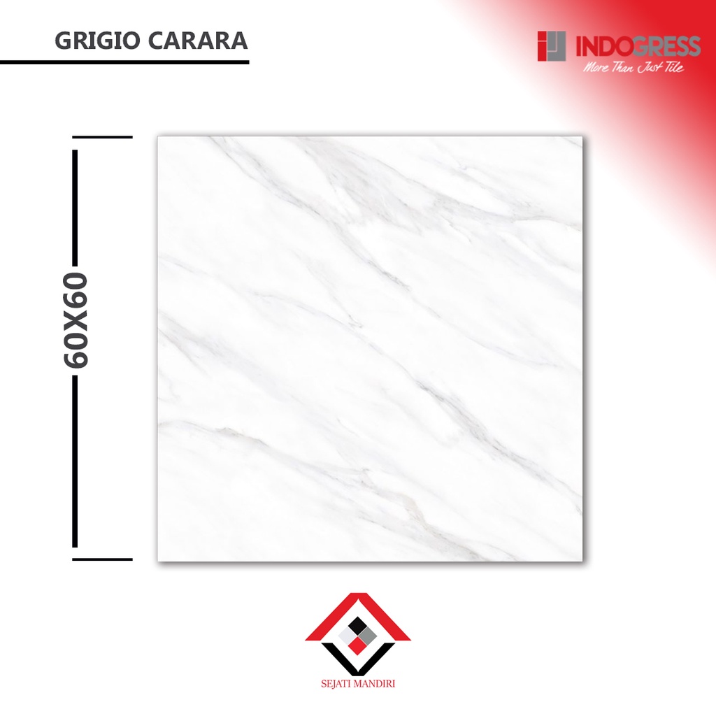 granit 60x60 - motif marmer - indogress grigio carara