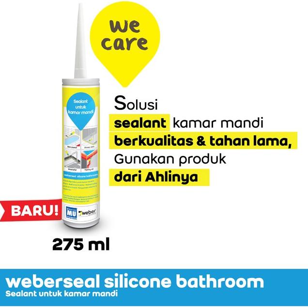 

MU Weber Weberseal Silicone Bathroom Sealant untuk Kamar Mandi 275 ml - Transparant