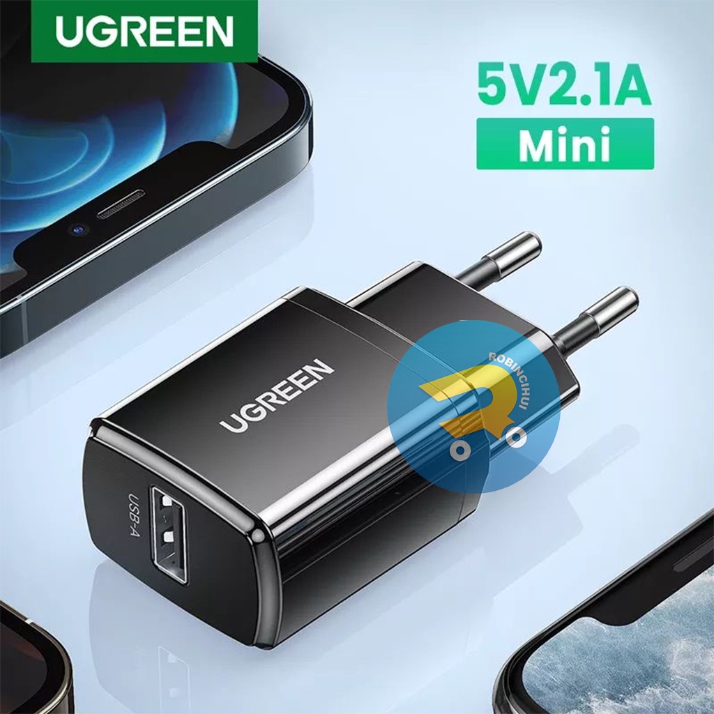 Adaptor Ugreen 5V 2.1A Fast Charging- Adapter  ugreen - casan ugreen - kepala ugreen - kepala casan ugreen - batok ugreen - Charger Ugreen - Adaptor iphone - Adapter Iphone - Casan Iphone - Kepala Iphone - Kepala Casan Iphone - Batok Iphone - Charger Iphn