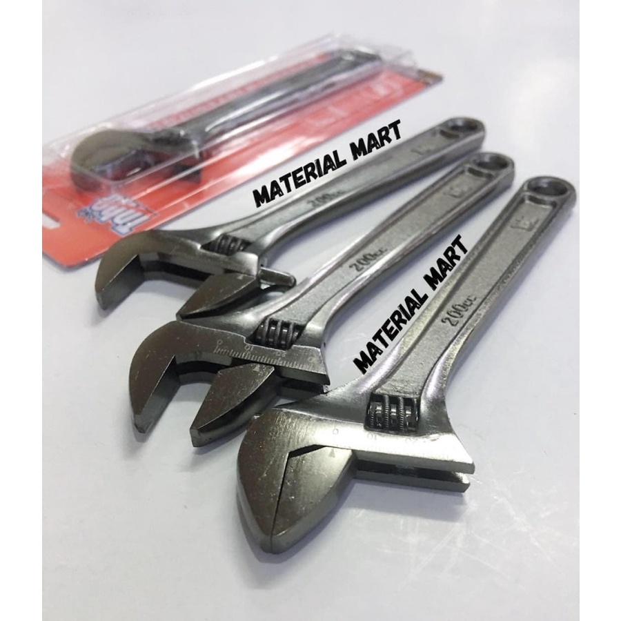 Kunci Inggris Premium 8 inch TOHO | Adjustable Wrench Bago ORI | Material Mart