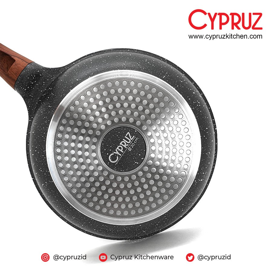 Cypruz Fry Pan Die Cast FP-0802 Diamond Coating 24cm