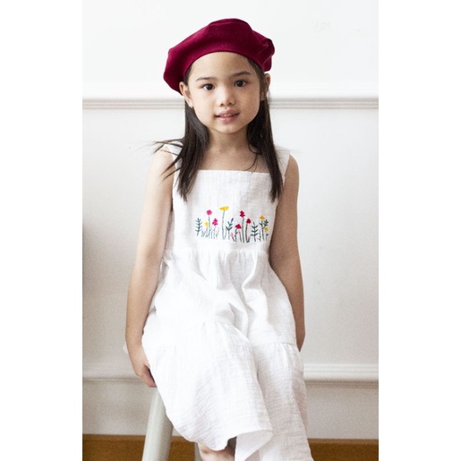 Madelline Snow Dress / Dress Anak Murah / Dress Putih Kids / Dress Korea Anak