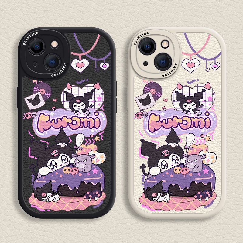 Soft Case Motif Kartun Kuromi Untuk iPhone 6 / 7 / 8 Plus / X / XR / Xs Max 14 / 13 / 11 Pro Max