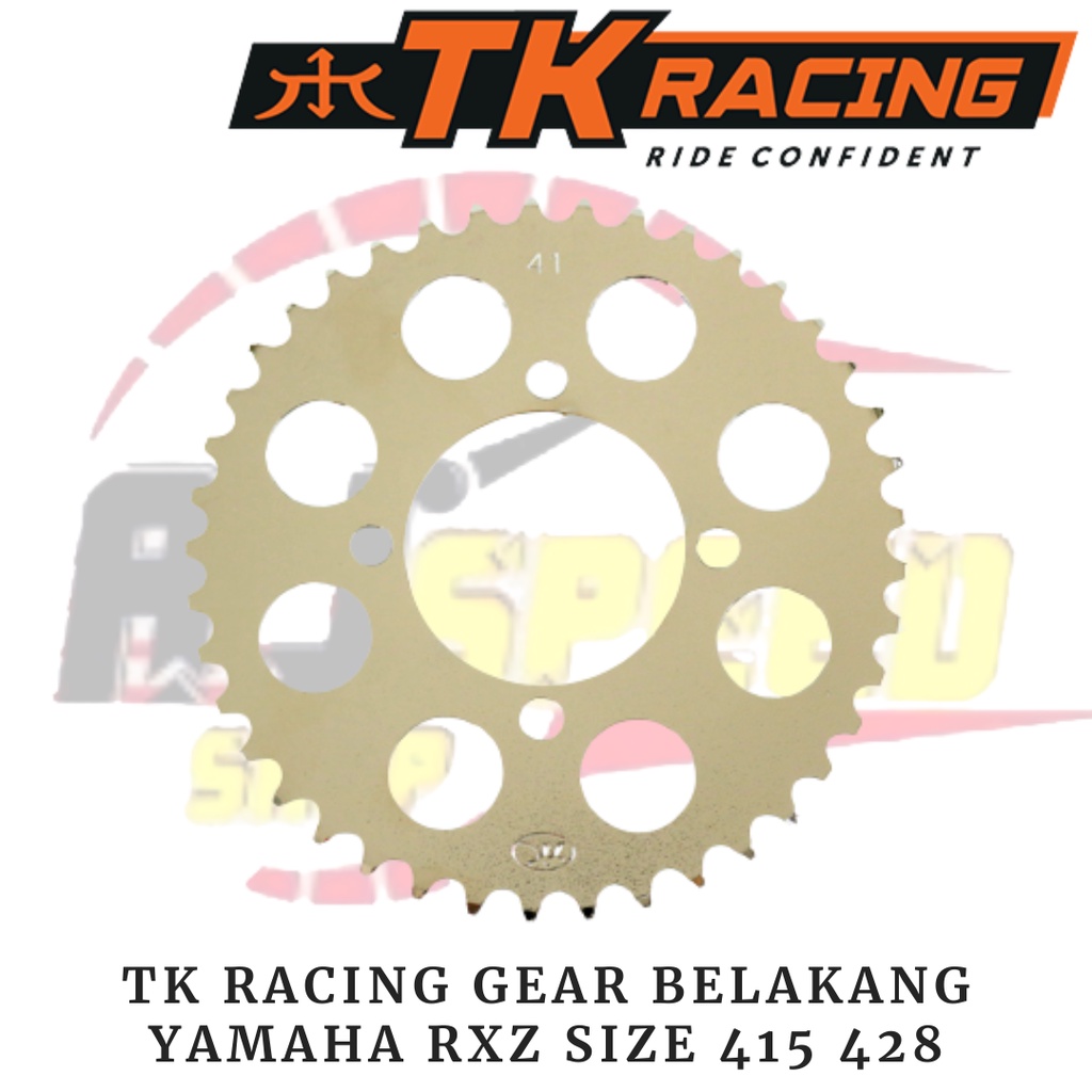 TK Racing Gear Gir Belakang Size 415 428 / TK Racing Rear Sprocket Yamaha RXZ Size 415 428 / TK Raci