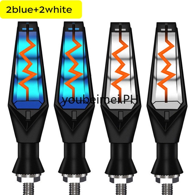 2pcs Lampu Sein LED Dua Sisi Warna Amber Untuk Motor