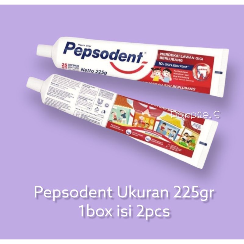 PEPSODENT PASTA GIGI PAKET LEBIH HEMAT 50%     2X 225G ODOL
