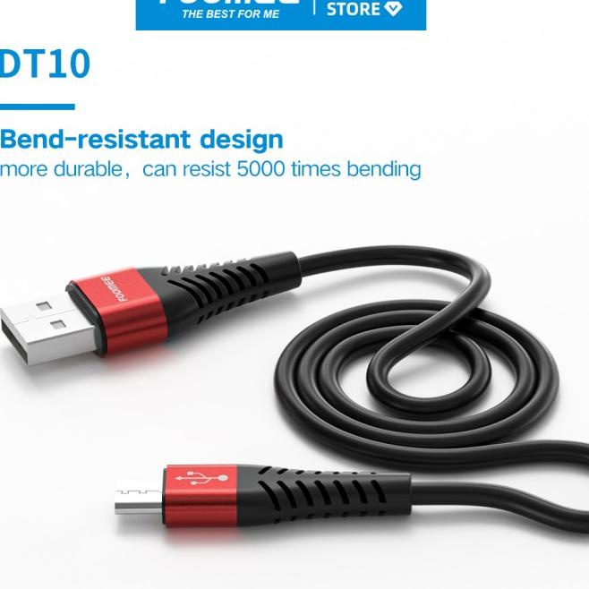 FOOMEE DL10, DQ10, DT10 Data Cable 2.4A Max 1M - Micro