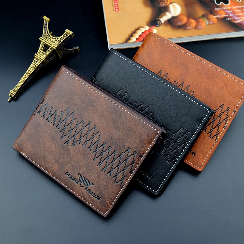 ORIGINAL IMPOR DAIQISI 1628-1 DOMPET LIPAT PRIA TEBAL RFID TOKYO GHOUL KOREAN STYLE - NezMart COD / BISA BAYAR DITEMPAT