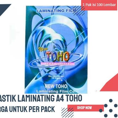 

Plastik Laminating a4 TOHO 100 MIKRON
