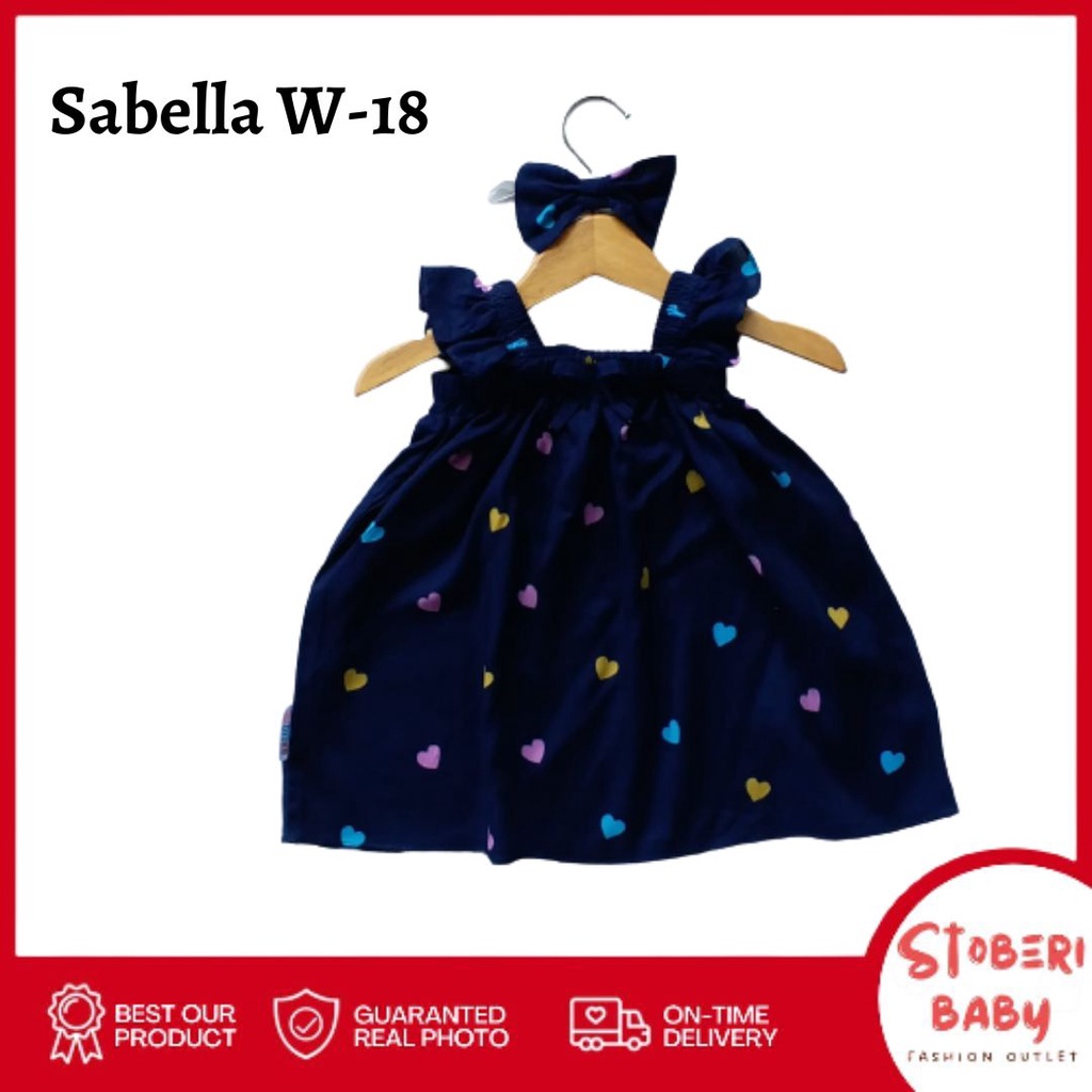 stoberi baby - BBB DRESS SABELLA dress anak perempuan bayi motif bunga lucu free headband / SAA2