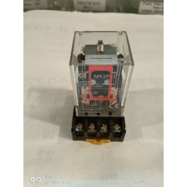 Relay AC 24V MK2P-i 8pin + Soket merek ZN jual per/5sett riley ac 24vol mk2p-i