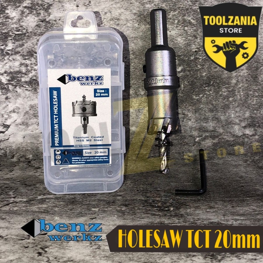 Mata bor holesaw TCT 20mm / mata bor plong metal besi 20 mm benz werkz