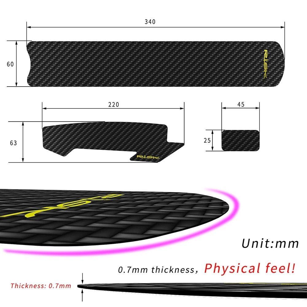 Agustinina Pelindung Bingkai Sepeda Bersepeda Part Cycling Care Film Pelindung Tahan Air Hitam MTB Rantai Sepeda Stiker Pelindung