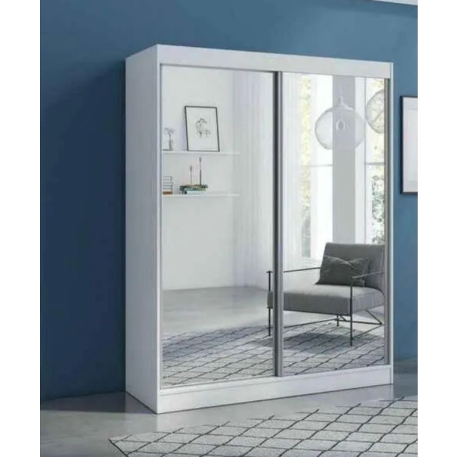 Jual Lemari Pakaian sleding 4 pintu,lemari sleding full kaca | Shopee