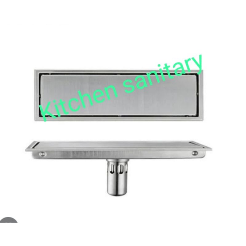 Smart floor drain panjang 10 cm stainless stell 304 / Floor drain stainless 304